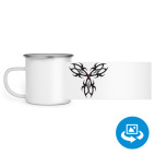 Кружка металлическая белая (круговая запечатка)