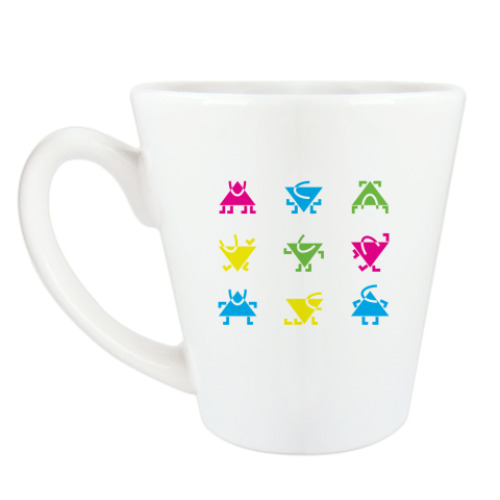 Чашка Латте с принтом Человечки