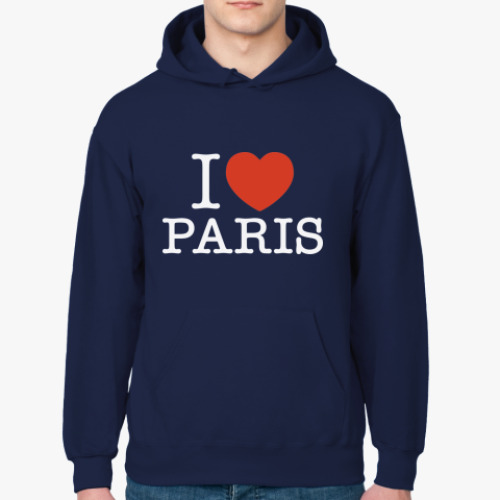 Толстовка худи I love Paris