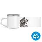 Кружка металлическая белая (круговая запечатка)