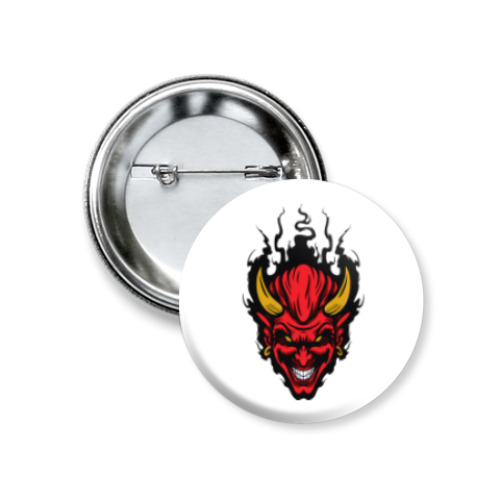 Значок 37мм с принтом Демон