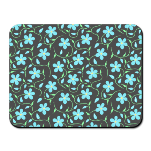 Коврик для мыши с принтом Цветочный узор