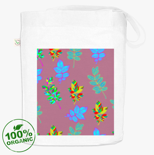 Сумка шоппер с принтом Узор листья акации