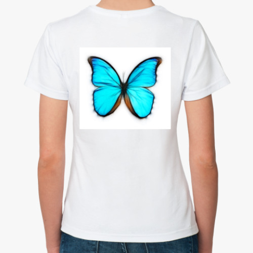 Классическая футболка с принтом бабочки