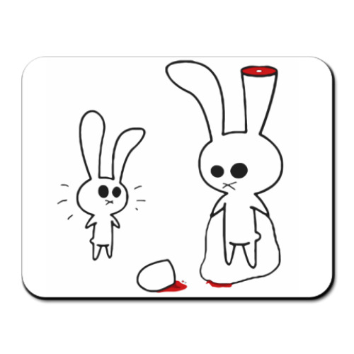 Коврик для мыши с принтом Sliced rabbit