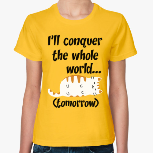 Женская футболка Завоеватель мира