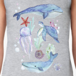 Акварельный подводный мир