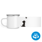 Кружка металлическая белая (круговая запечатка)