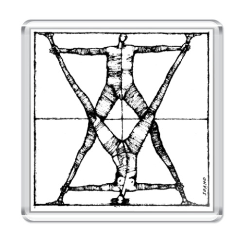 Магнит с принтом Леонардо