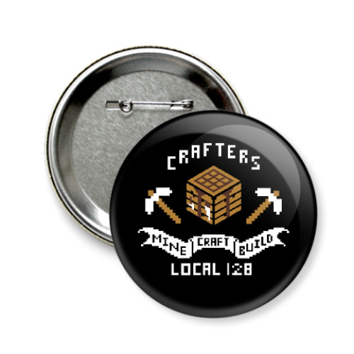 Значок 58мм с принтом Minecraft