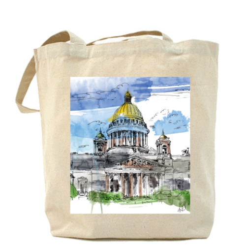 Сумка шоппер с принтом Исаакиевский собор