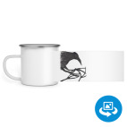 Кружка металлическая белая (круговая запечатка)