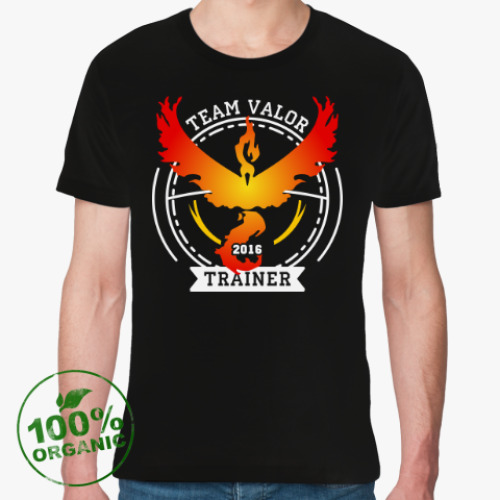Футболка из органик-хлопка Покемоны. Team Valor
