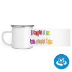 Кружка металлическая белая (круговая запечатка)