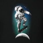 Astronaut on skateboard