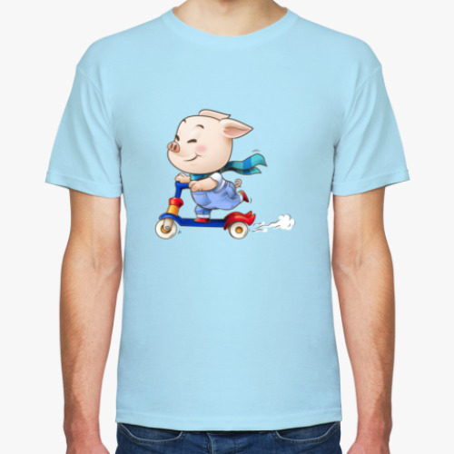 Футболка Хрюндель на самокате