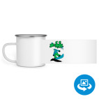 Кружка металлическая белая (круговая запечатка)