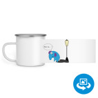 Кружка металлическая белая (круговая запечатка)