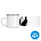 Кружка металлическая белая (круговая запечатка)