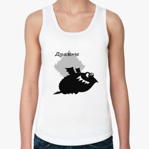 Женская майка с принтом Дракон