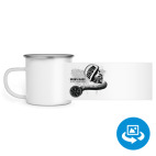 Кружка металлическая белая (круговая запечатка)