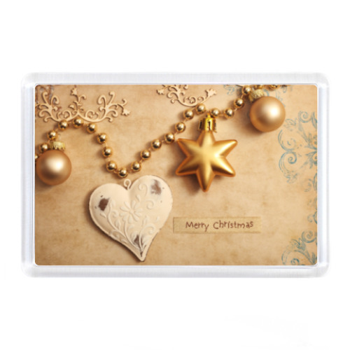 Магнит с принтом Новый год