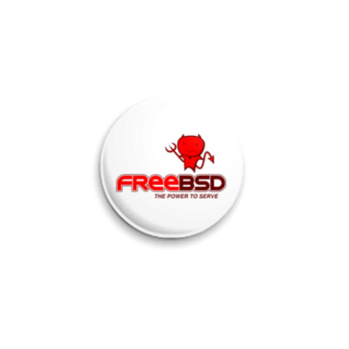 Значок 25мм с принтом  FreeBSD