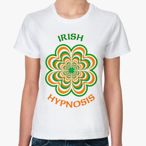 Классическая футболка с принтом Irish Hypnosis
