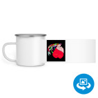 Кружка металлическая белая (круговая запечатка)