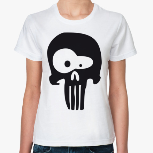 Классическая футболка с принтом череп