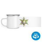 Кружка металлическая белая (круговая запечатка)