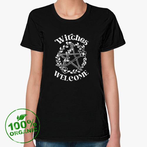 Женская футболка из органик-хлопка Приветствие ведьмы