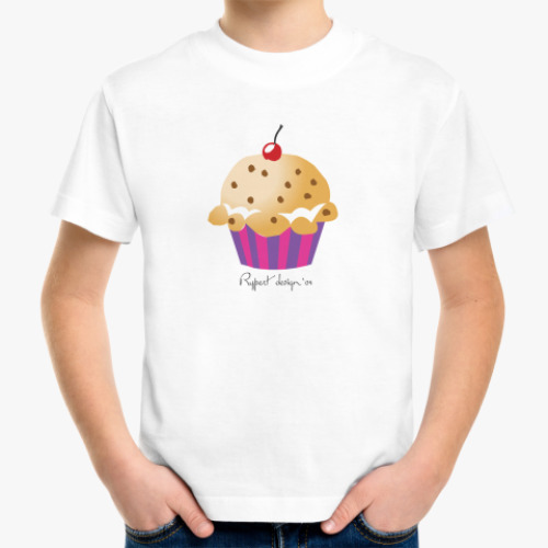Детская футболка с принтом кексик