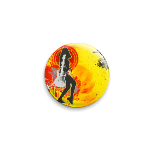 Значок 25мм с принтом  'Графика'