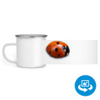 Кружка металлическая белая (круговая запечатка)