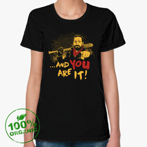 Женская футболка из органик-хлопка Walking Dead Negan считалка