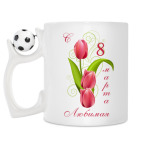 Кружка с футбольным мячиком