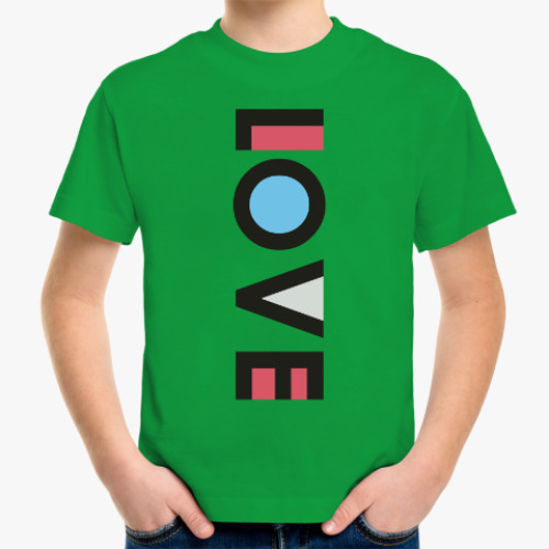 Детская футболка LOVE IN THREE COLORS