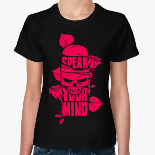 Женская футболка с принтом Череп