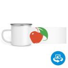 Кружка металлическая белая (круговая запечатка)