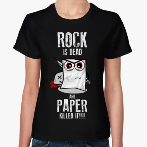 Женская футболка Rock is dead