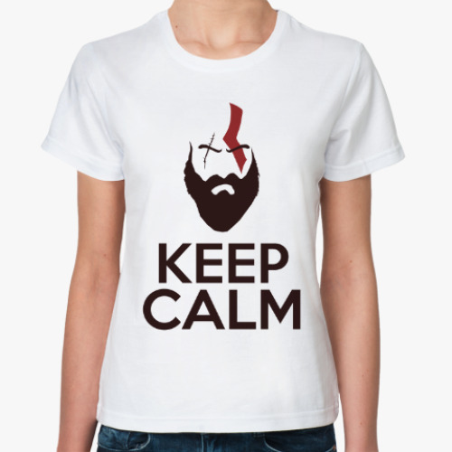 Классическая футболка Кратос Keep Calm | Kratos God