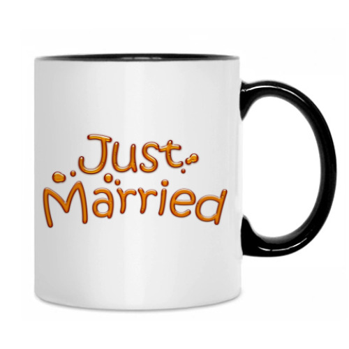 Кружка с принтом Just married