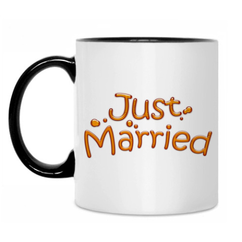 Кружка с принтом Just married