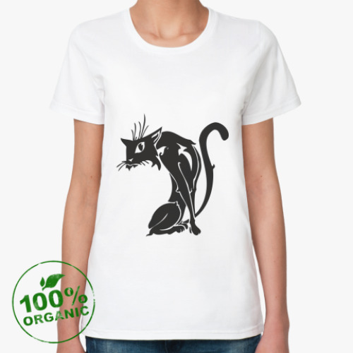 Женская футболка из органик-хлопка Cats in Black