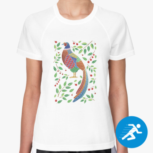 Женская спортивная футболка Лесной фазан