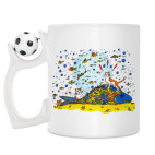 Кружка с футбольным мячиком