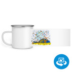 Кружка металлическая белая (круговая запечатка)