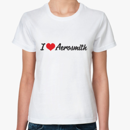 Классическая футболка I love Aerosmith