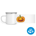 Кружка металлическая белая (круговая запечатка)